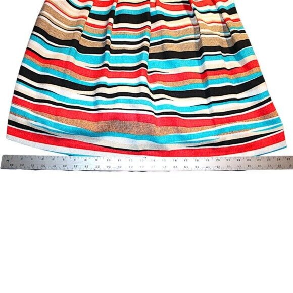 Anne Klein Multicolor Striped Fit & Flare Dress Size 14 Large - Picture 6 of 11